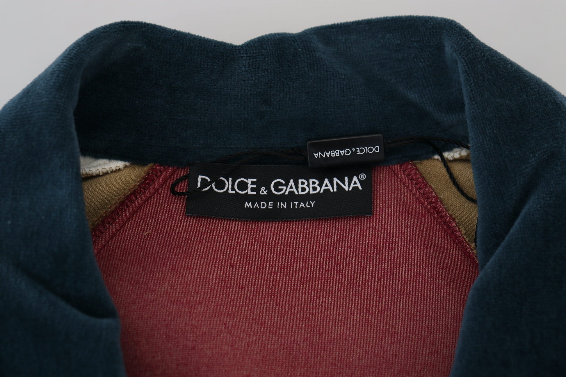 Dolce & Gabbana Multicolor Cotton Collared Pullover Sweater by Dolce & Gabbana