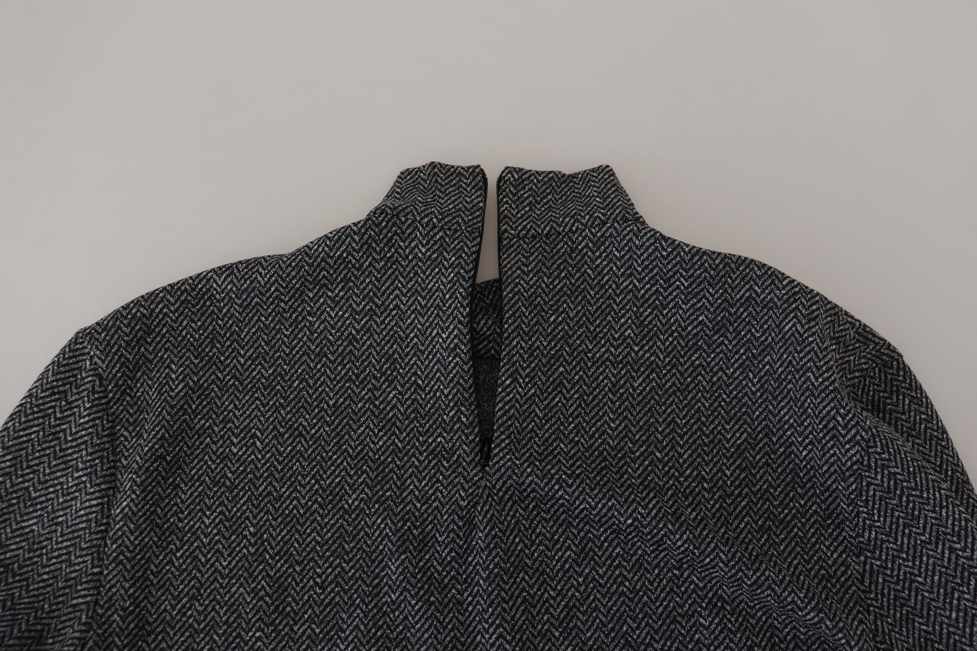Dolce & Gabbana Dark Gray Nylon Turtleneck Pullover Sweater by Dolce & Gabbana