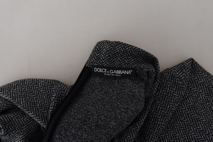 Dolce & Gabbana Dark Gray Nylon Turtleneck Pullover Sweater by Dolce & Gabbana