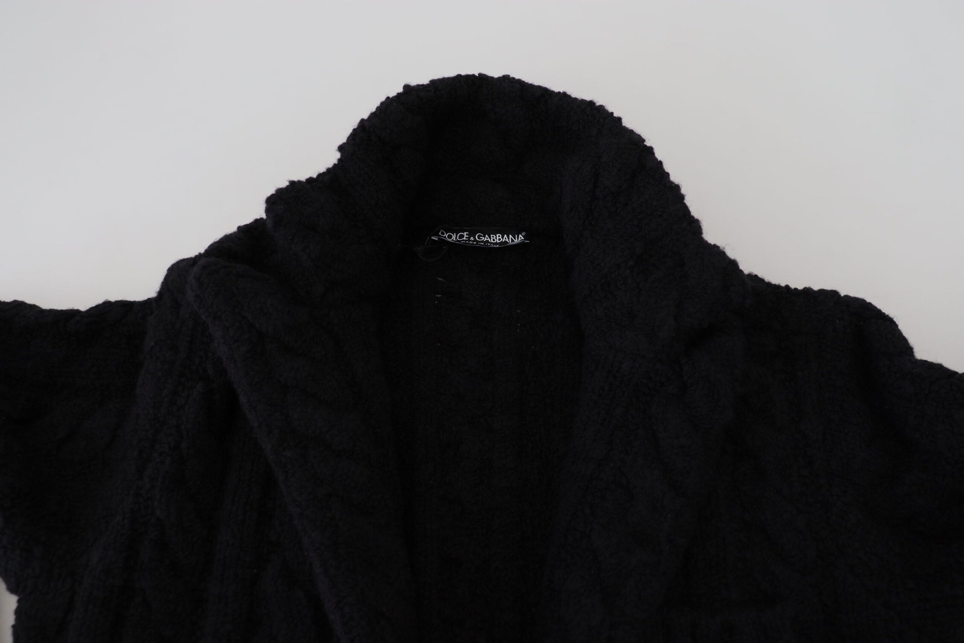 Dolce & Gabbana Black Wool Knit Button Cardigan Sweater by Dolce & Gabbana
