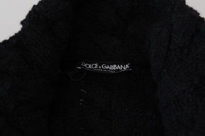 Dolce & Gabbana Black Wool Knit Button Cardigan Sweater by Dolce & Gabbana