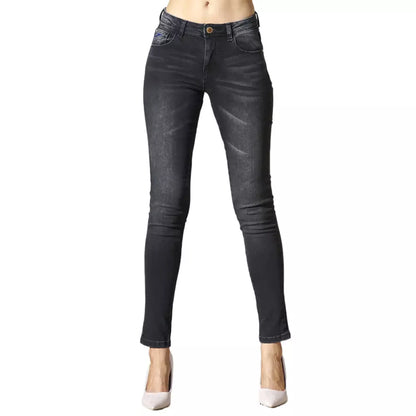 Yes Zee Black Cotton Women's Jean by Yes Zee