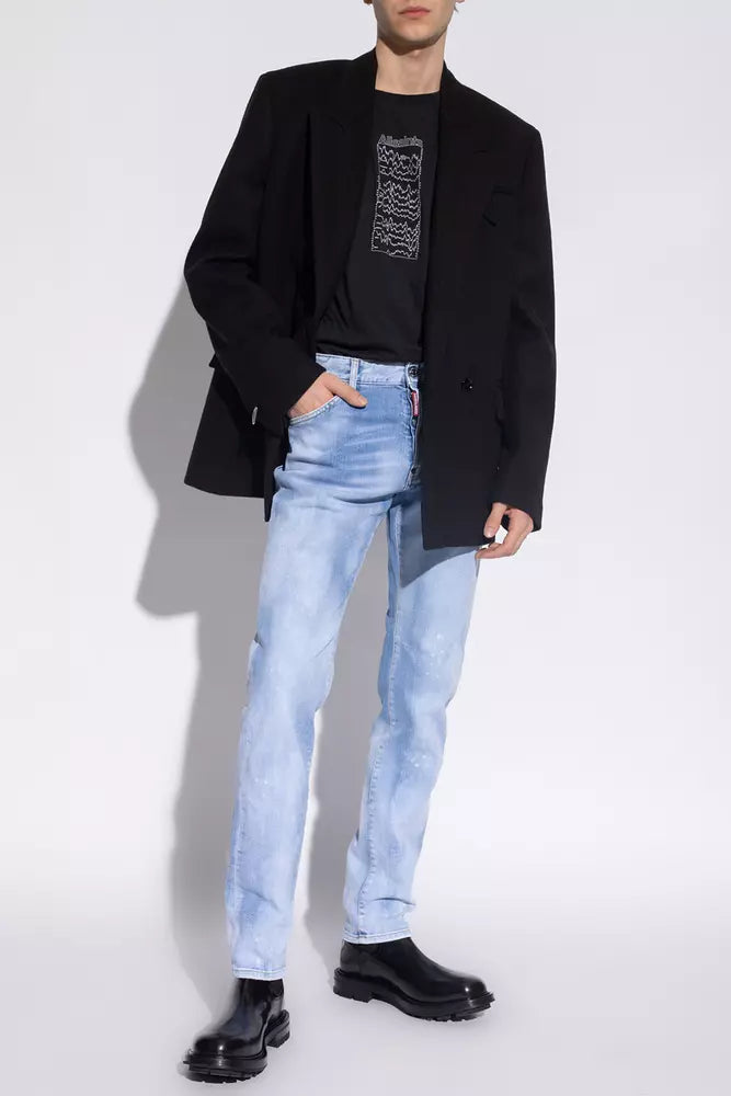Dsquared² Light Blue Cotton Men Jeans by Dsquared²