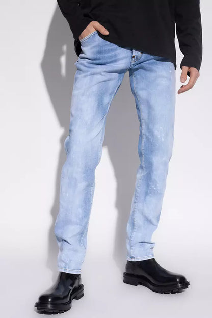 Dsquared² Light Blue Cotton Men Jeans by Dsquared²