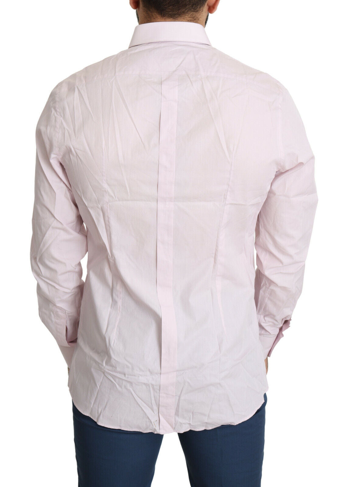 Dolce & Gabbana Light Pink Cotton Formal GOLD Dress Shirt by Dolce & Gabbana
