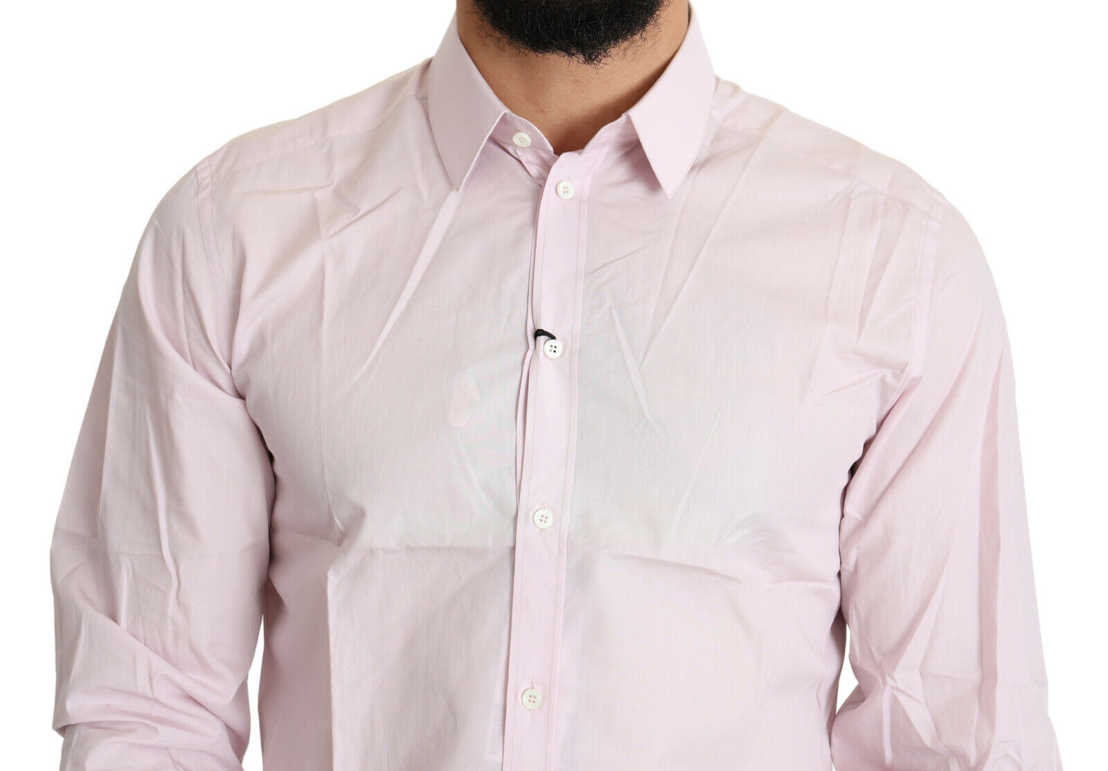 Dolce & Gabbana Light Pink Cotton Formal GOLD Dress Shirt by Dolce & Gabbana