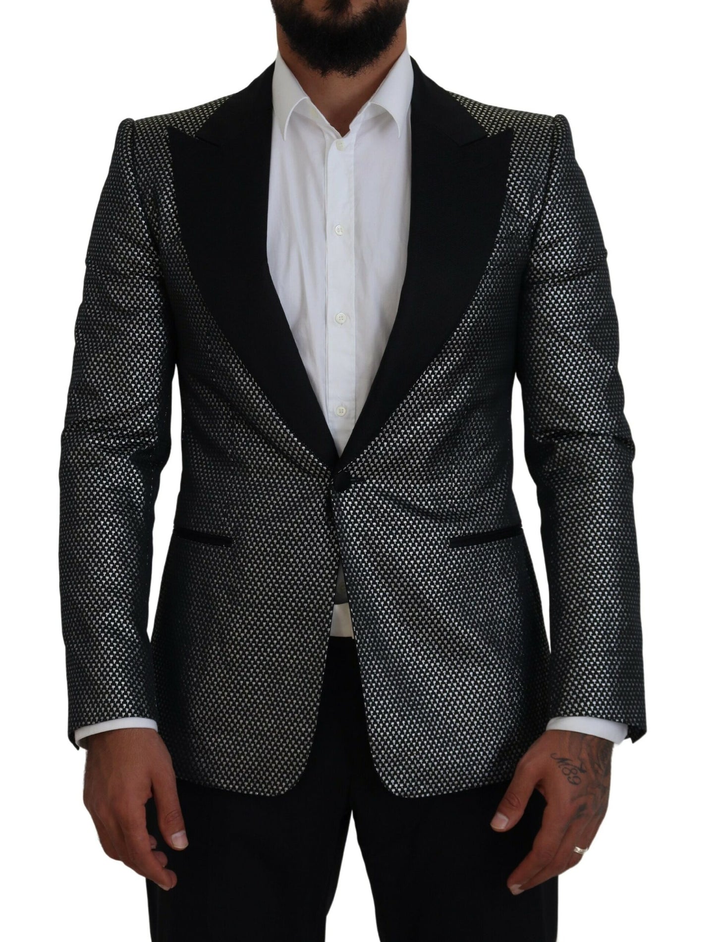 Blazer élégant à simple boutonnage en jacquard Dolce &amp; Gabbana