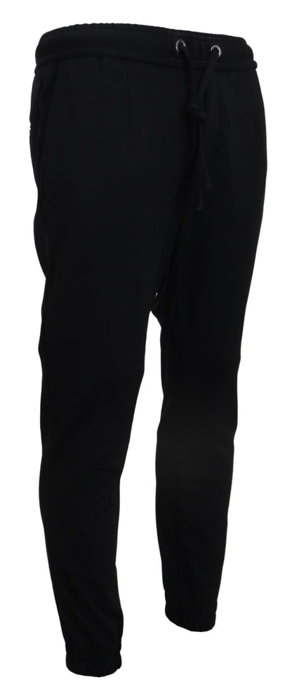Pantalon de survêtement Dolce &amp; Gabbana en laine mélangée noire élégante
