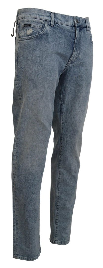 Pantalon slim en denim bleu clair élégant Dolce &amp; Gabbana