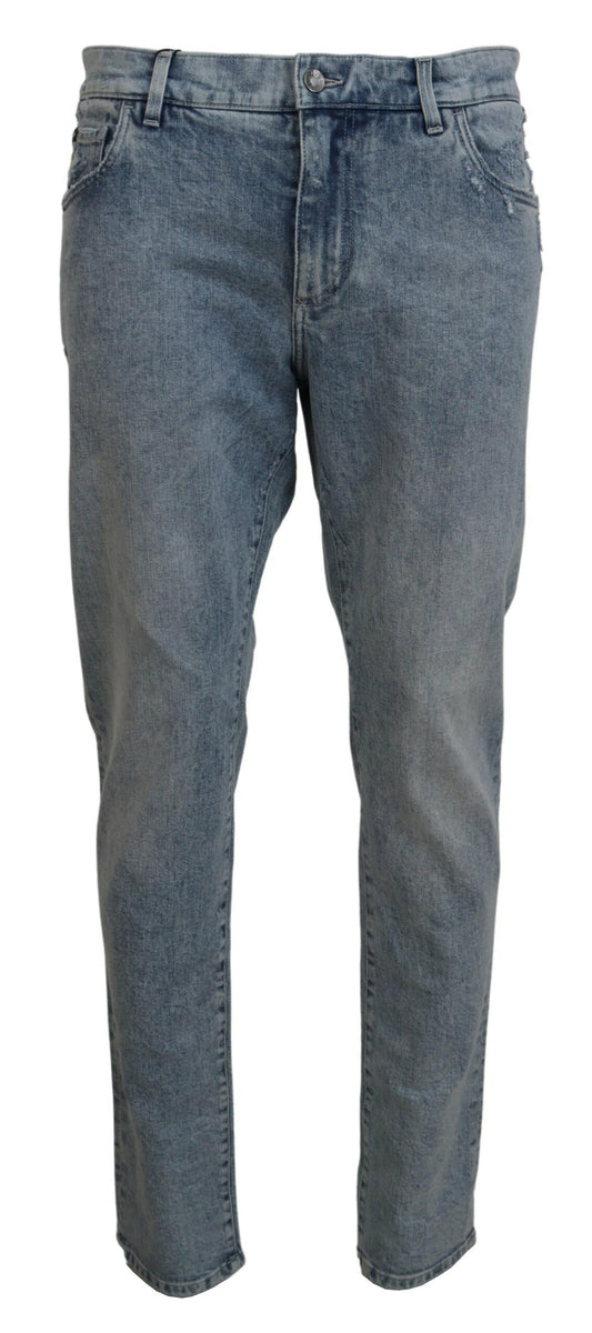 Pantalon slim en denim bleu clair élégant Dolce &amp; Gabbana