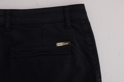 Pantalon slim bleu en coton stretch GF Ferre Chic