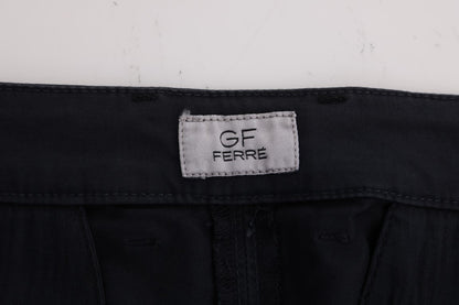 Pantalon slim bleu en coton stretch GF Ferre Chic