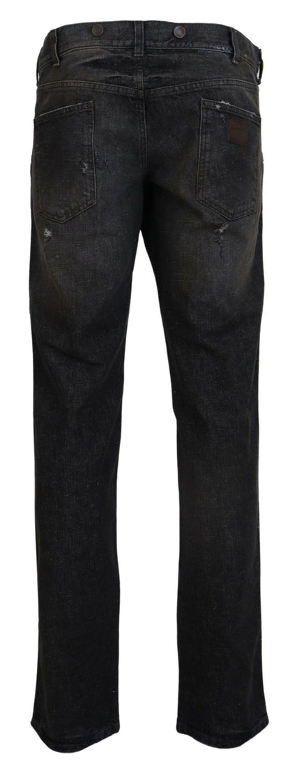 Dolce &amp; Gabbana : un pantalon en denim gris exquis pour le gentleman moderne