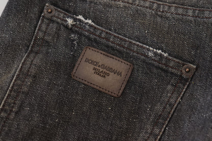 Dolce &amp; Gabbana : un pantalon en denim gris exquis pour le gentleman moderne
