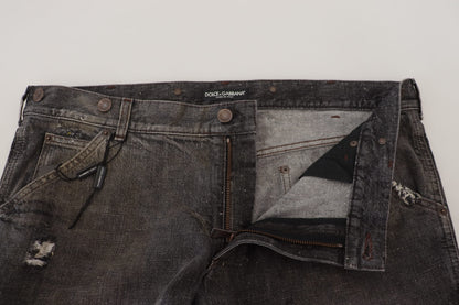 Dolce &amp; Gabbana : un pantalon en denim gris exquis pour le gentleman moderne