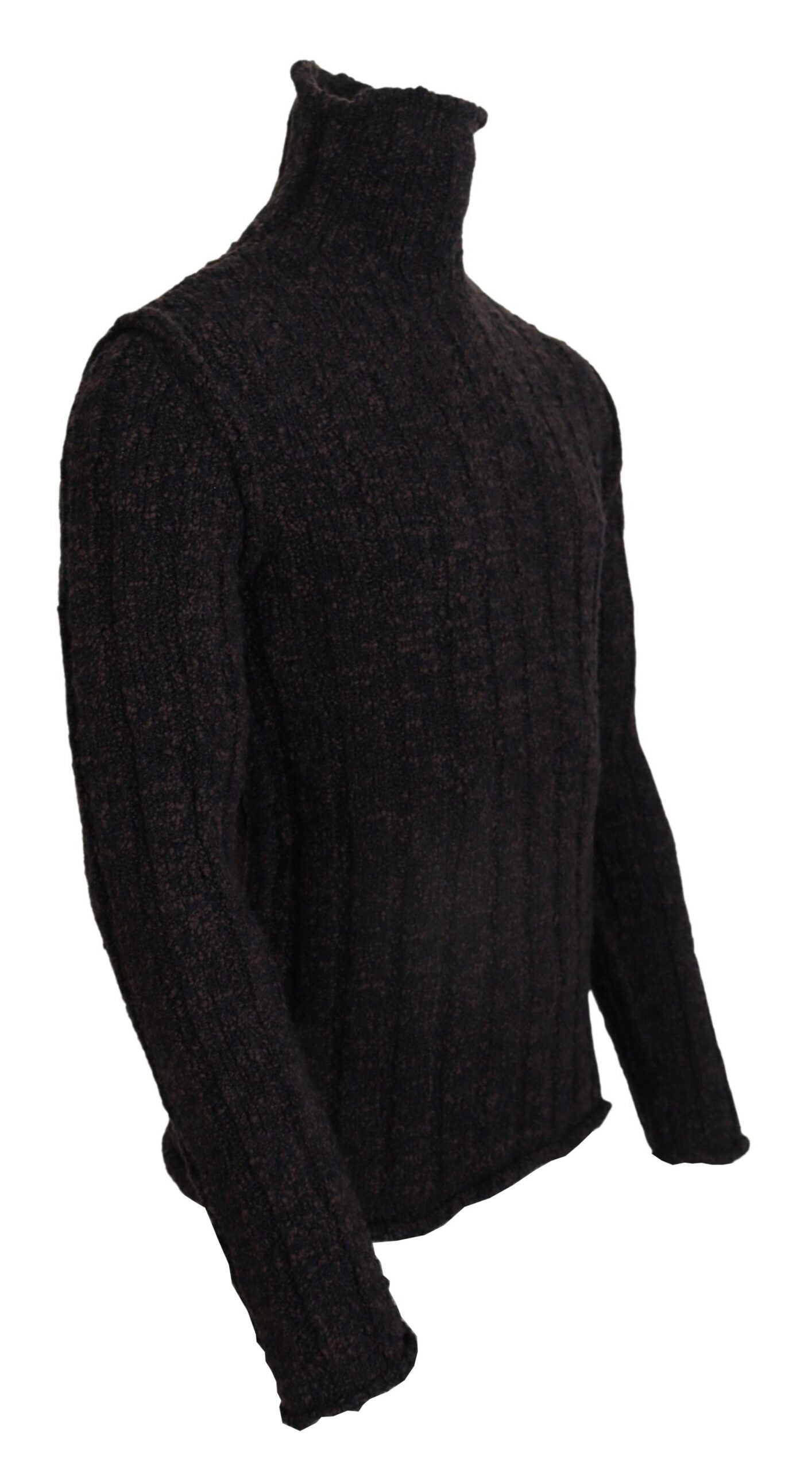 Dolce & Gabbana Brown Wool Knit Turtleneck Pullover Sweater by Dolce & Gabbana