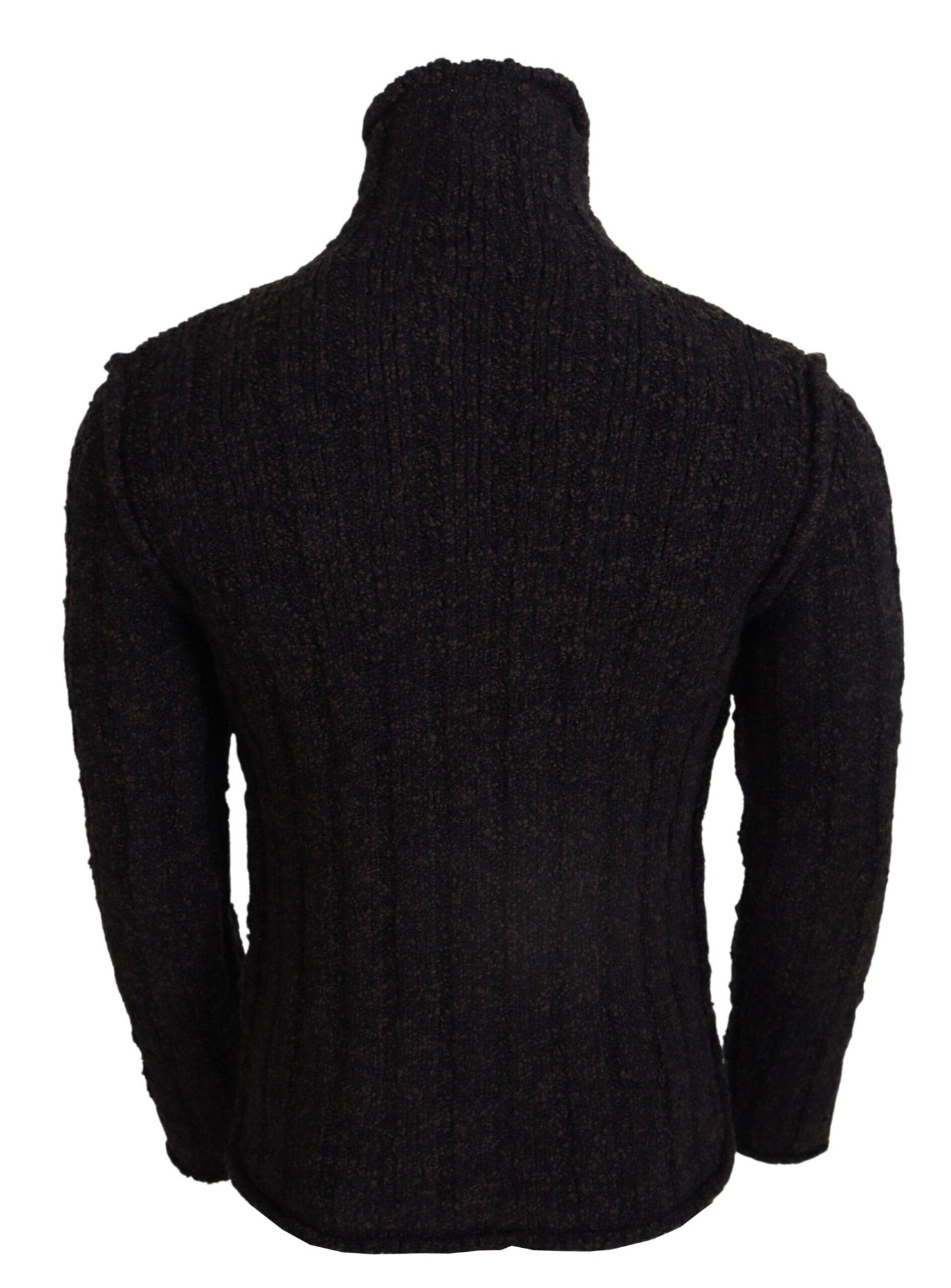 Dolce & Gabbana Brown Wool Knit Turtleneck Pullover Sweater by Dolce & Gabbana