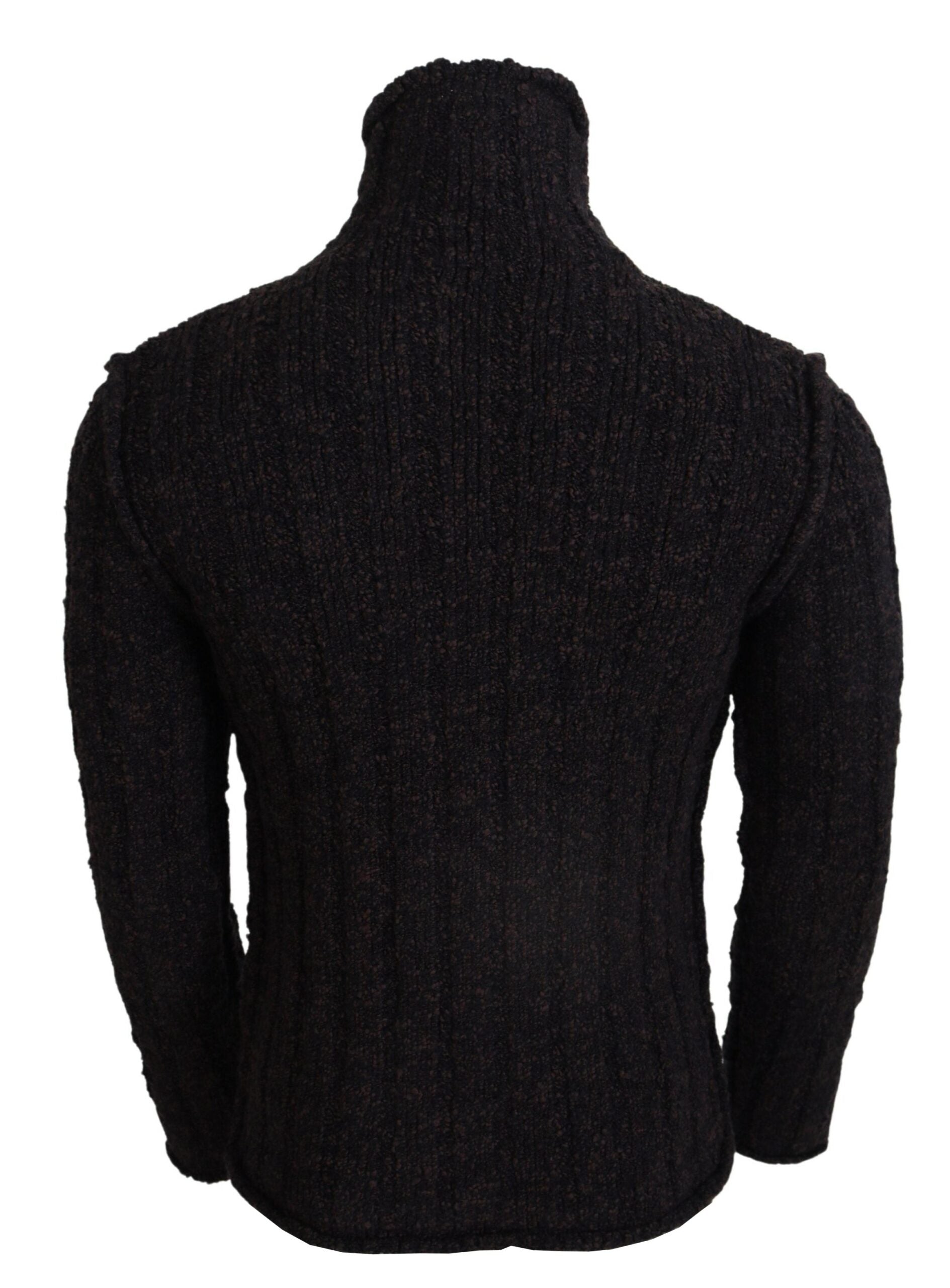 Dolce & Gabbana Brown Wool Knit Turtleneck Pullover Sweater by Dolce & Gabbana