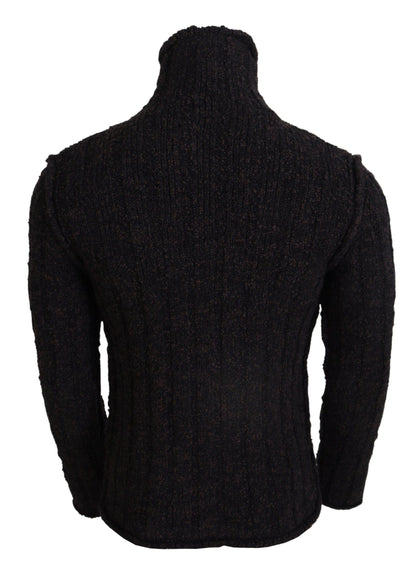 Dolce & Gabbana Brown Wool Knit Turtleneck Pullover Sweater by Dolce & Gabbana