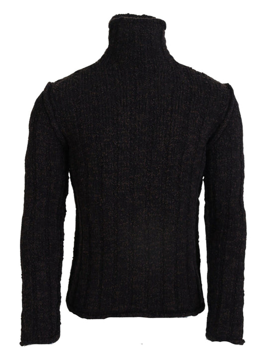 Dolce & Gabbana Brown Wool Knit Turtleneck Pullover Sweater by Dolce & Gabbana