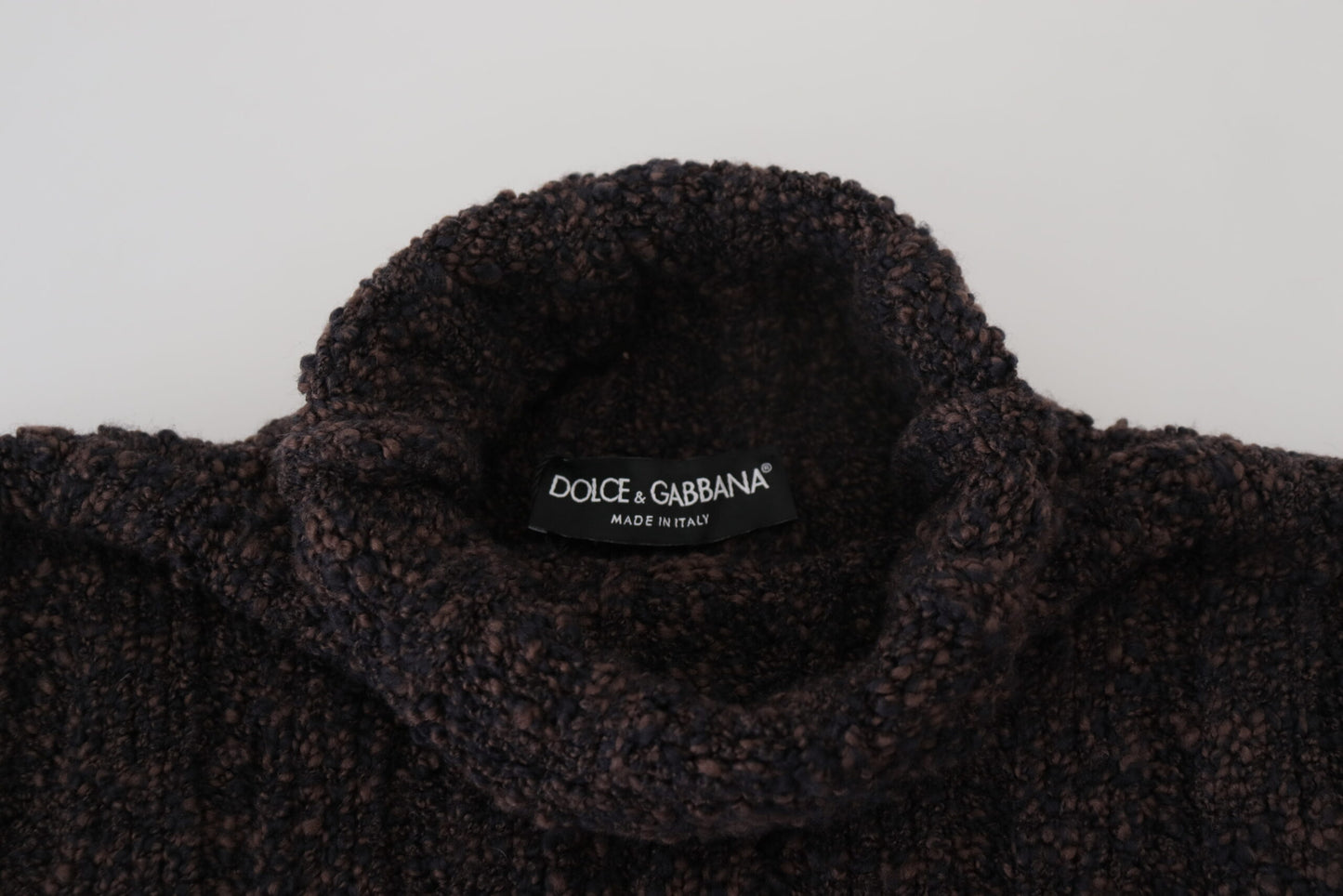 Dolce & Gabbana Brown Wool Knit Turtleneck Pullover Sweater by Dolce & Gabbana