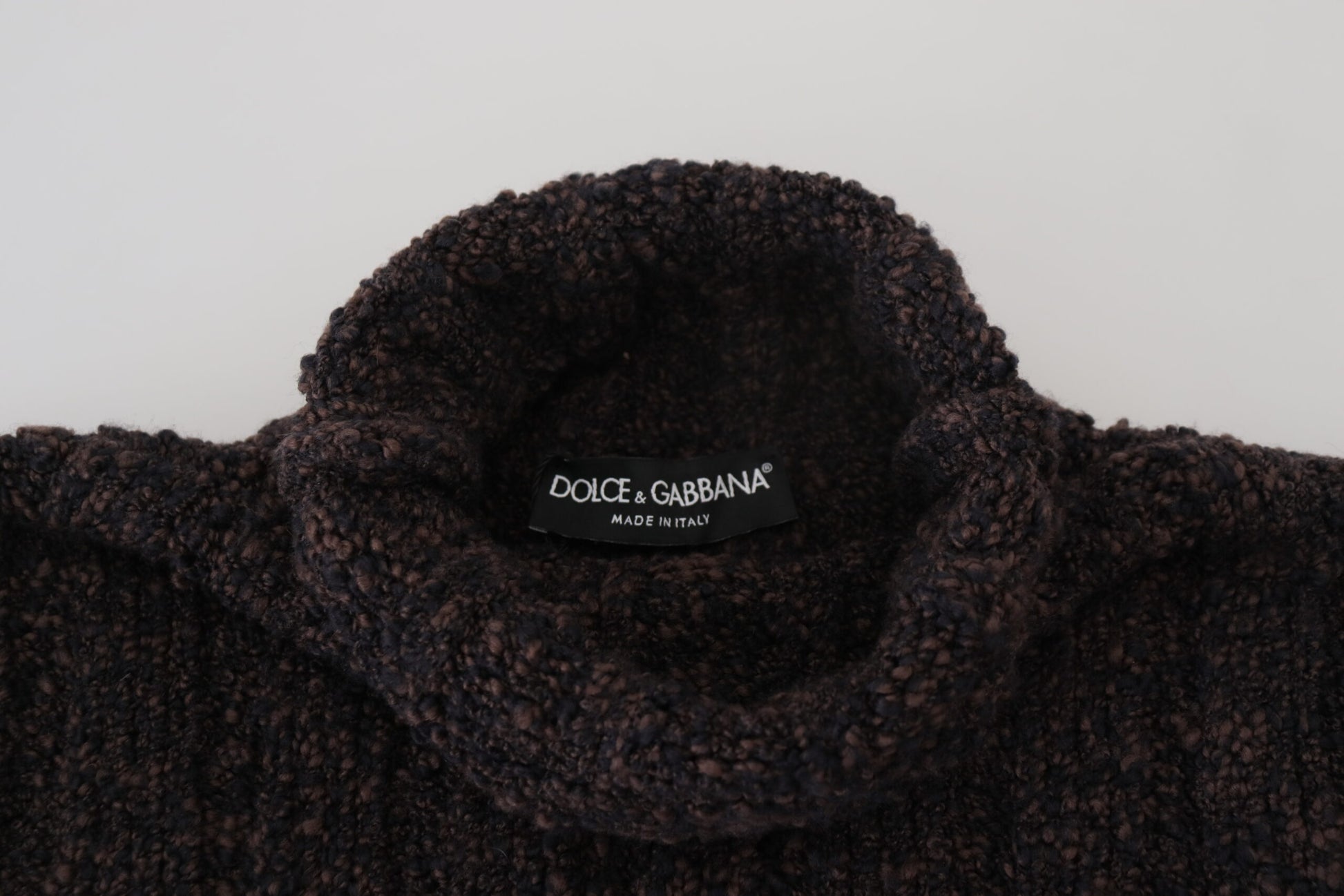 Dolce & Gabbana Brown Wool Knit Turtleneck Pullover Sweater by Dolce & Gabbana