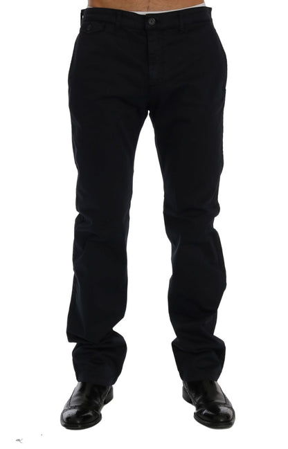 Pantalon GF Ferre en coton stretch bleu élégant pour homme