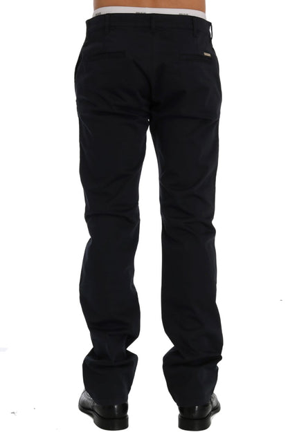 Pantalon GF Ferre en coton stretch bleu élégant pour homme