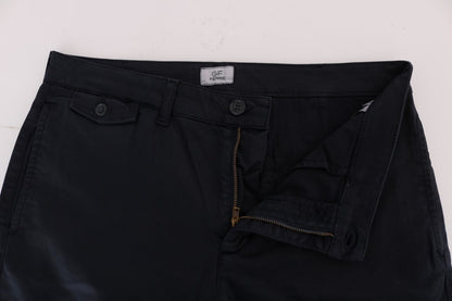 Pantalon GF Ferre en coton stretch bleu élégant pour homme
