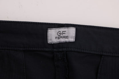 Pantalon GF Ferre en coton stretch bleu élégant pour homme
