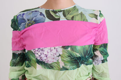 Dolce & Gabbana Multicolor Silk Floral Bodycon Sheath Dress by Dolce & Gabbana