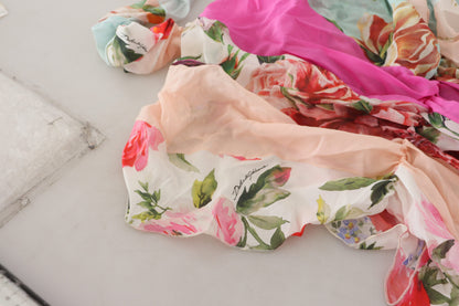 Dolce & Gabbana Multicolor Silk Floral Bodycon Sheath Dress by Dolce & Gabbana