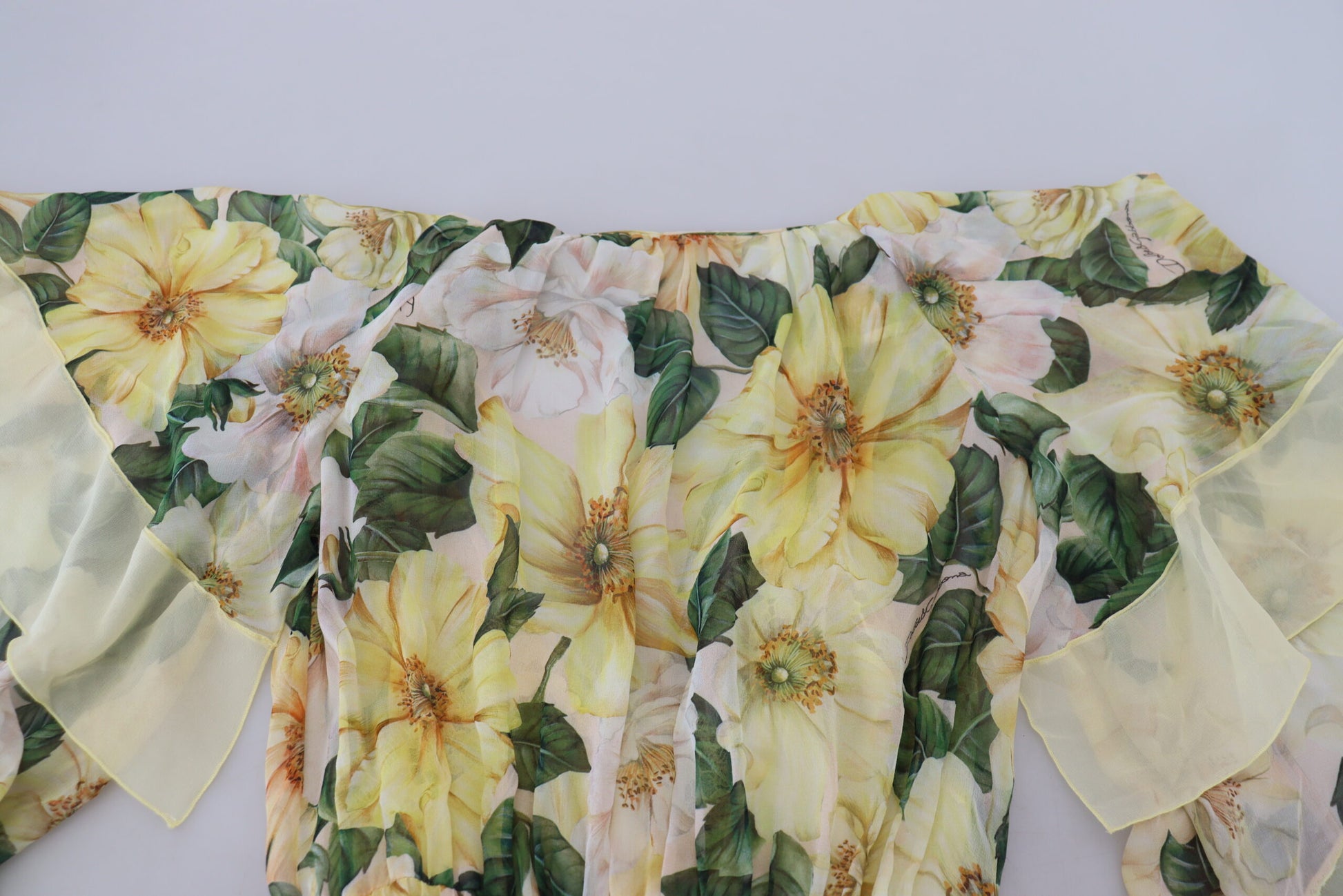 Dolce & Gabbana Multicolor Silk Floral Print Long Maxi Dress by Dolce & Gabbana