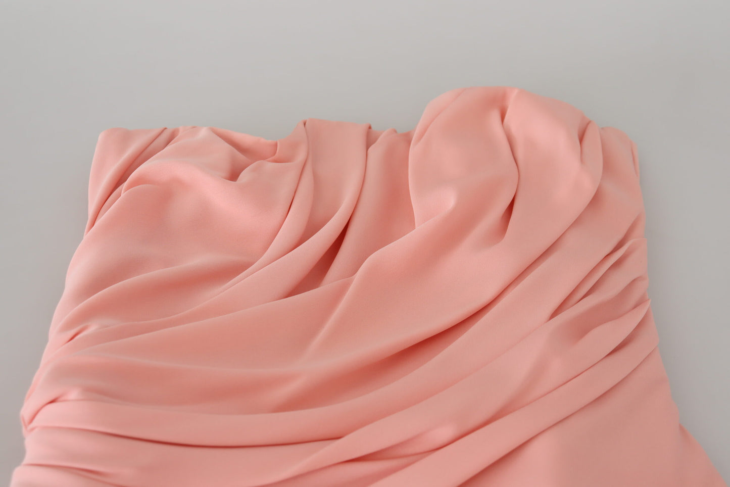 Dolce & Gabbana Pink Silk Stretch Strapless Sheath Dress by Dolce & Gabbana