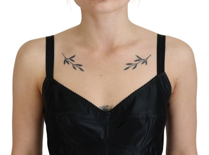 Dolce & Gabbana Black Fit Wool Stretch Sheath Mini Dress by Dolce & Gabbana