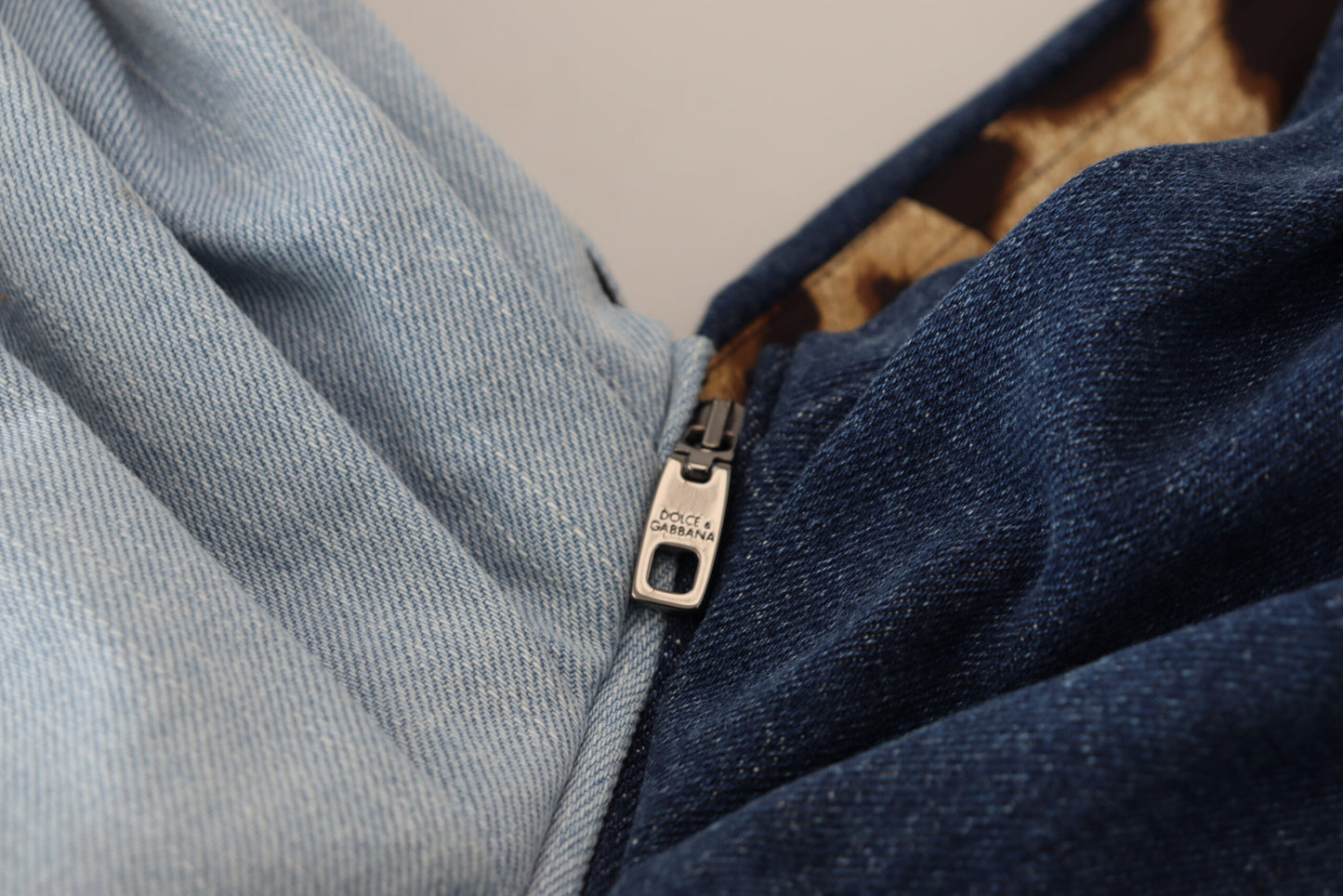 Dolce & Gabbana Two Tone Blue Patchwork Denim Mini Dress by Dolce & Gabbana
