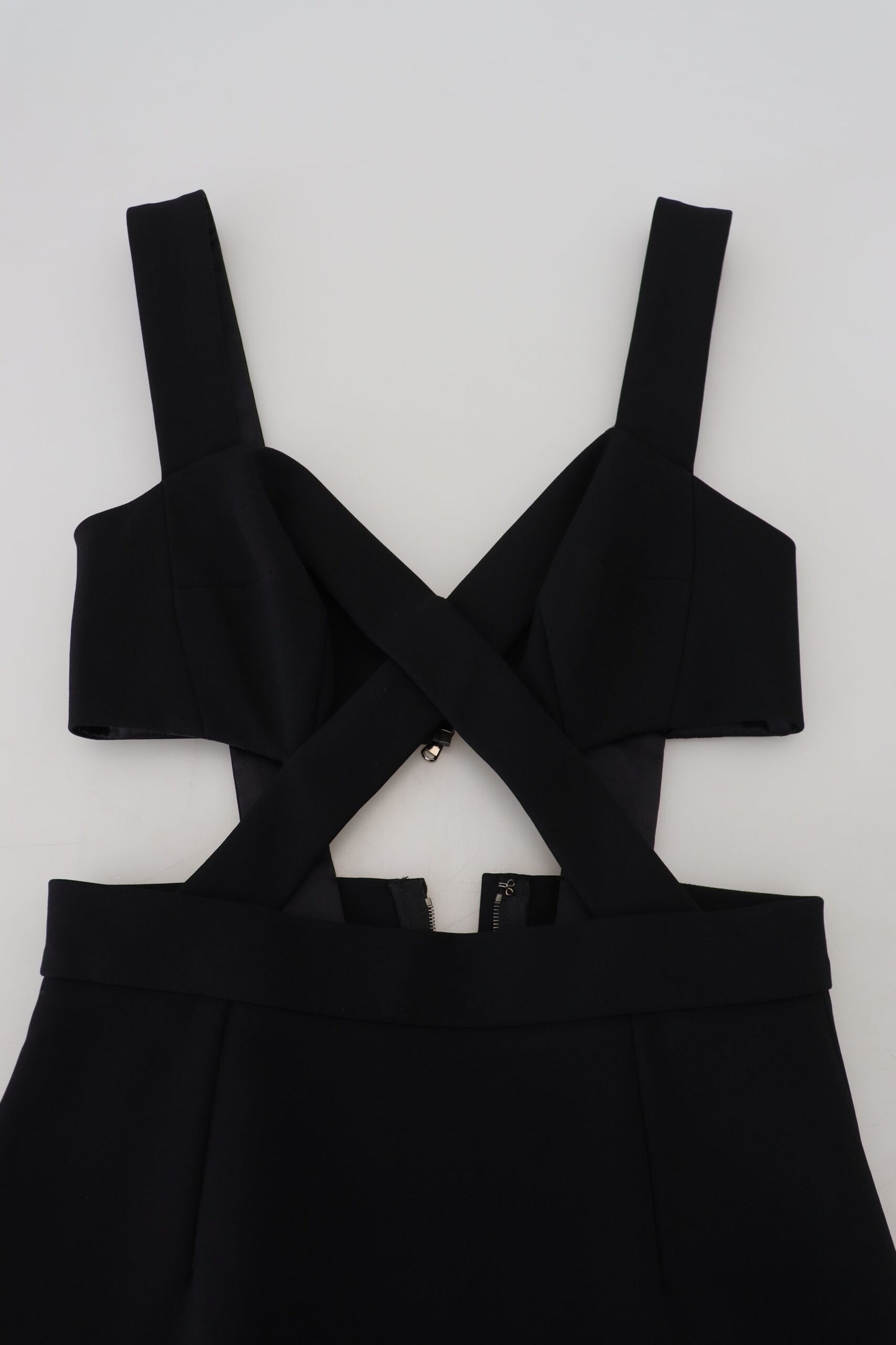 Dolce & Gabbana Black Viscose Bodycon Sheath Midi Dress by Dolce & Gabbana