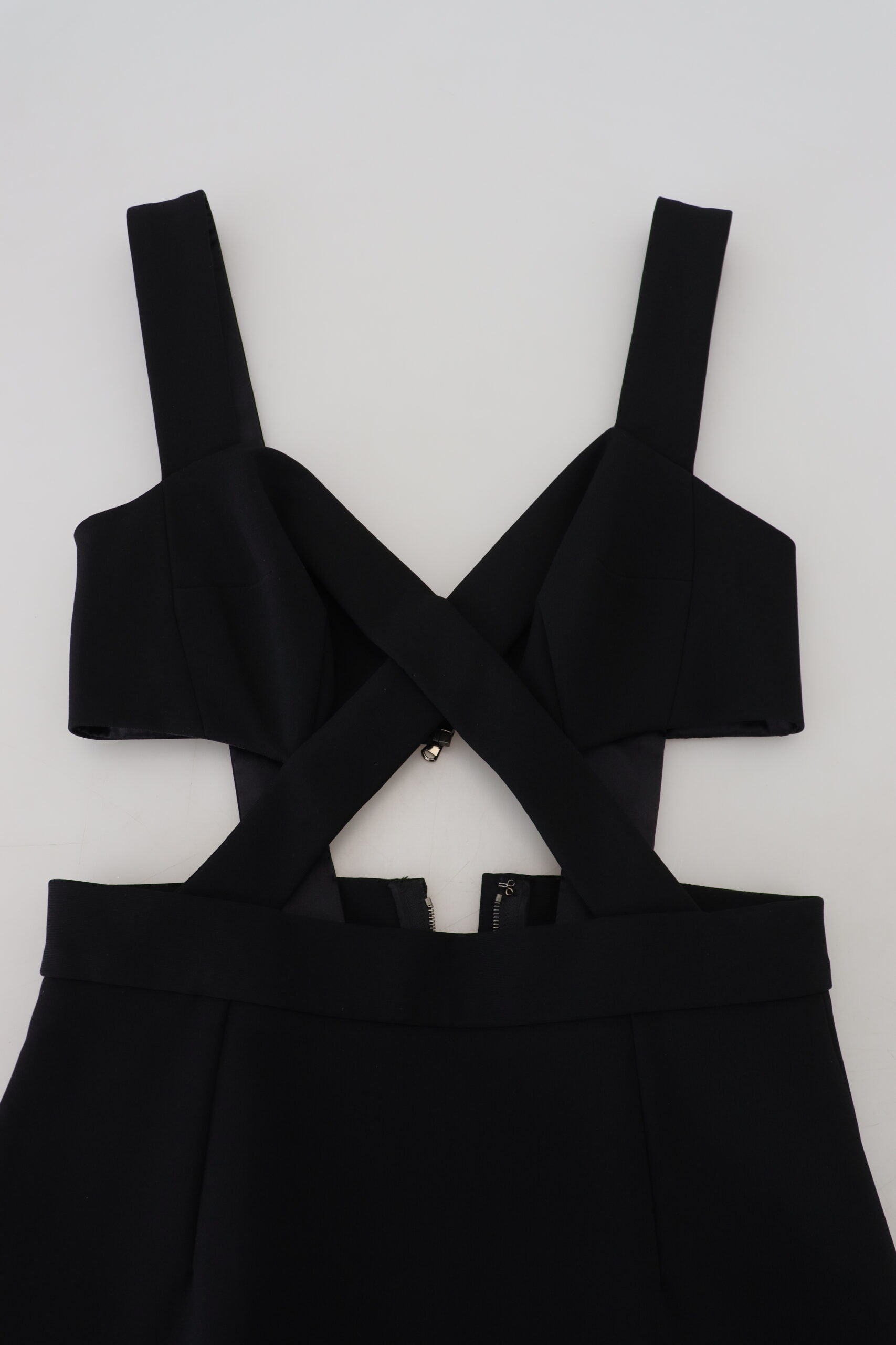 Dolce & Gabbana Black Viscose Bodycon Sheath Midi Dress by Dolce & Gabbana