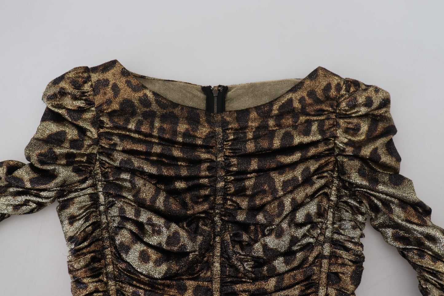 Dolce & Gabbana Multicolor Leopard Bodycon Sheath Midi Dress by Dolce & Gabbana
