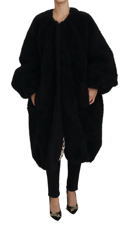 Dolce &amp; Gabbana Élégant manteau en cachemire mélangé noir