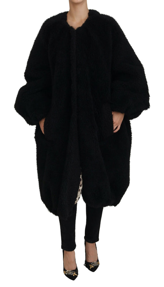 Dolce &amp; Gabbana Élégant manteau en cachemire mélangé noir