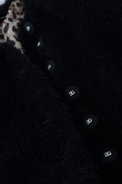 Dolce &amp; Gabbana Élégant manteau en cachemire mélangé noir