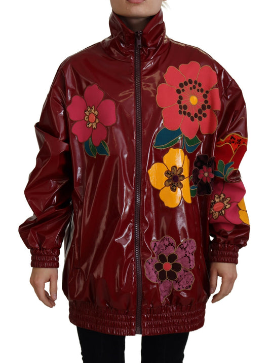 Veste de luxe à fleurs marron Dolce &amp; Gabbana