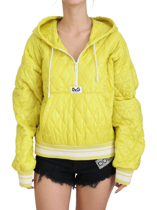 Dolce &amp; Gabbana Élégante veste à capuche jaune