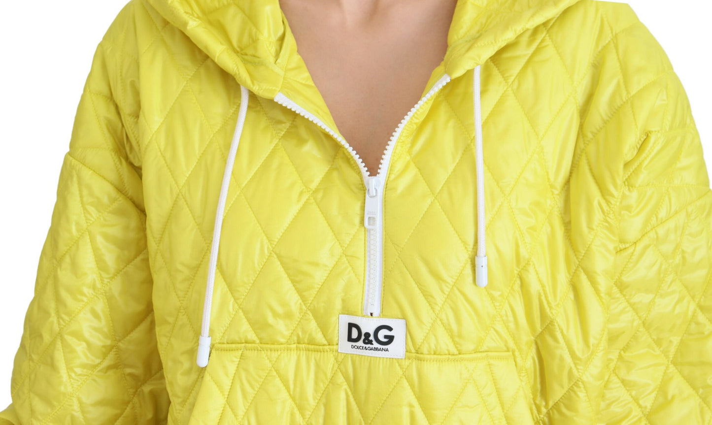 Dolce &amp; Gabbana Élégante veste à capuche jaune