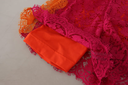 Short taille haute élégant en dentelle bicolore Dolce &amp; Gabbana