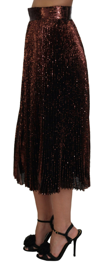 Jupe midi trapèze taille haute élégante Dolce &amp; Gabbana
