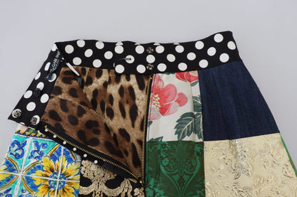 Mini-jupe patchwork multicolore chic Dolce &amp; Gabbana