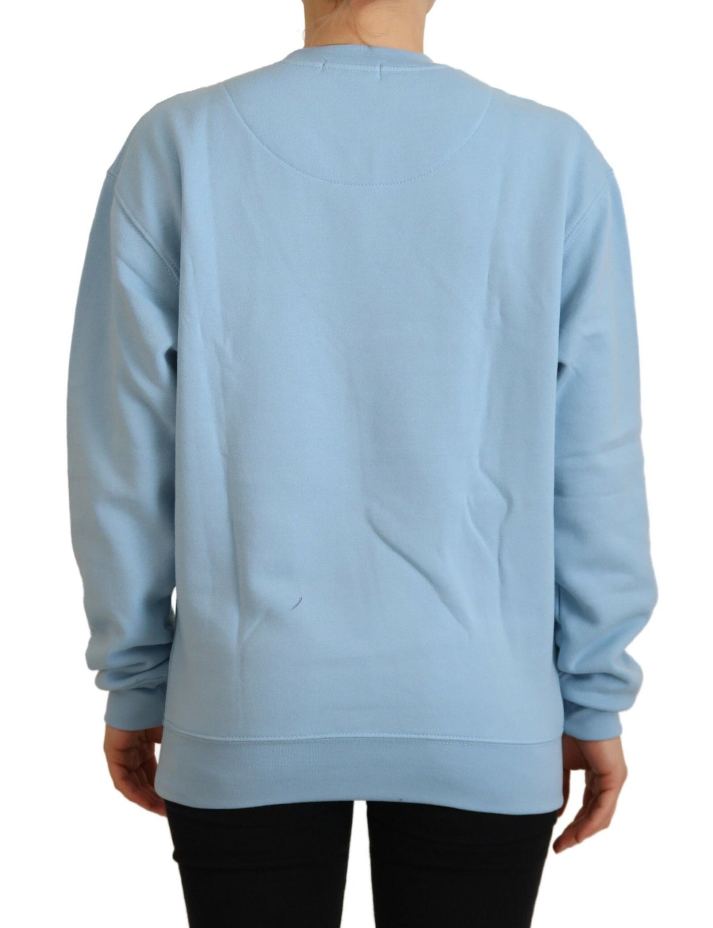 Philippe Model Light Blue Logo Printed Long Sleeves Sweater by Philippe Model