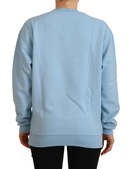 Philippe Model Light Blue Logo Printed Long Sleeves Sweater by Philippe Model